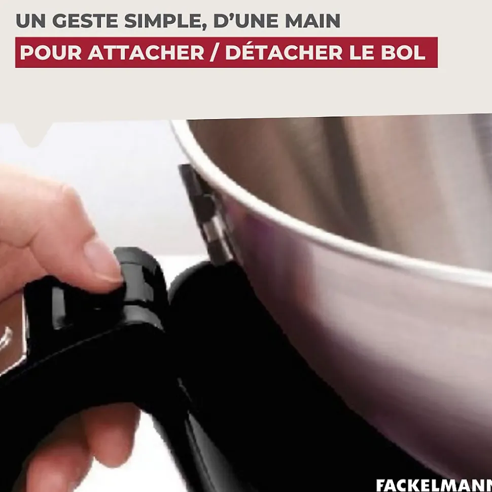 Balance de cuisine avec bol inox détachable Fackelmann