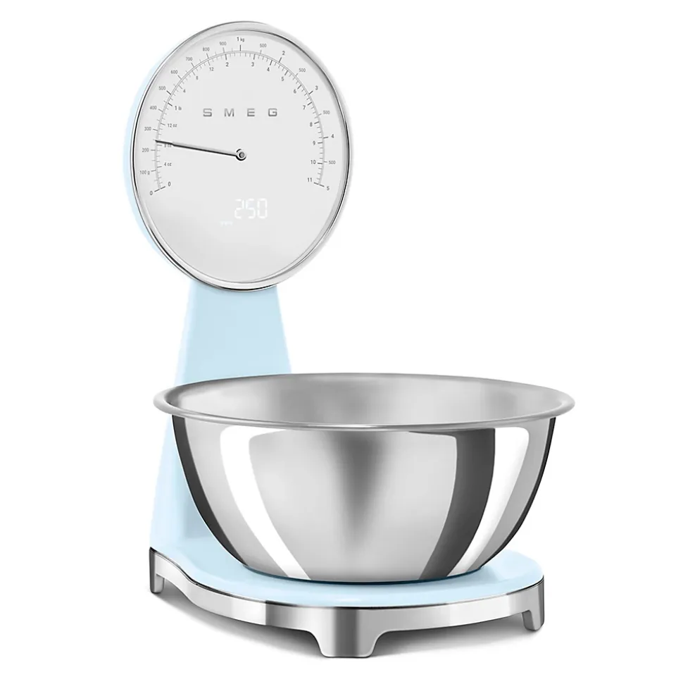 Balance de cuisine électronique 5kg-1g bleu azur Smeg KSF01PBWW