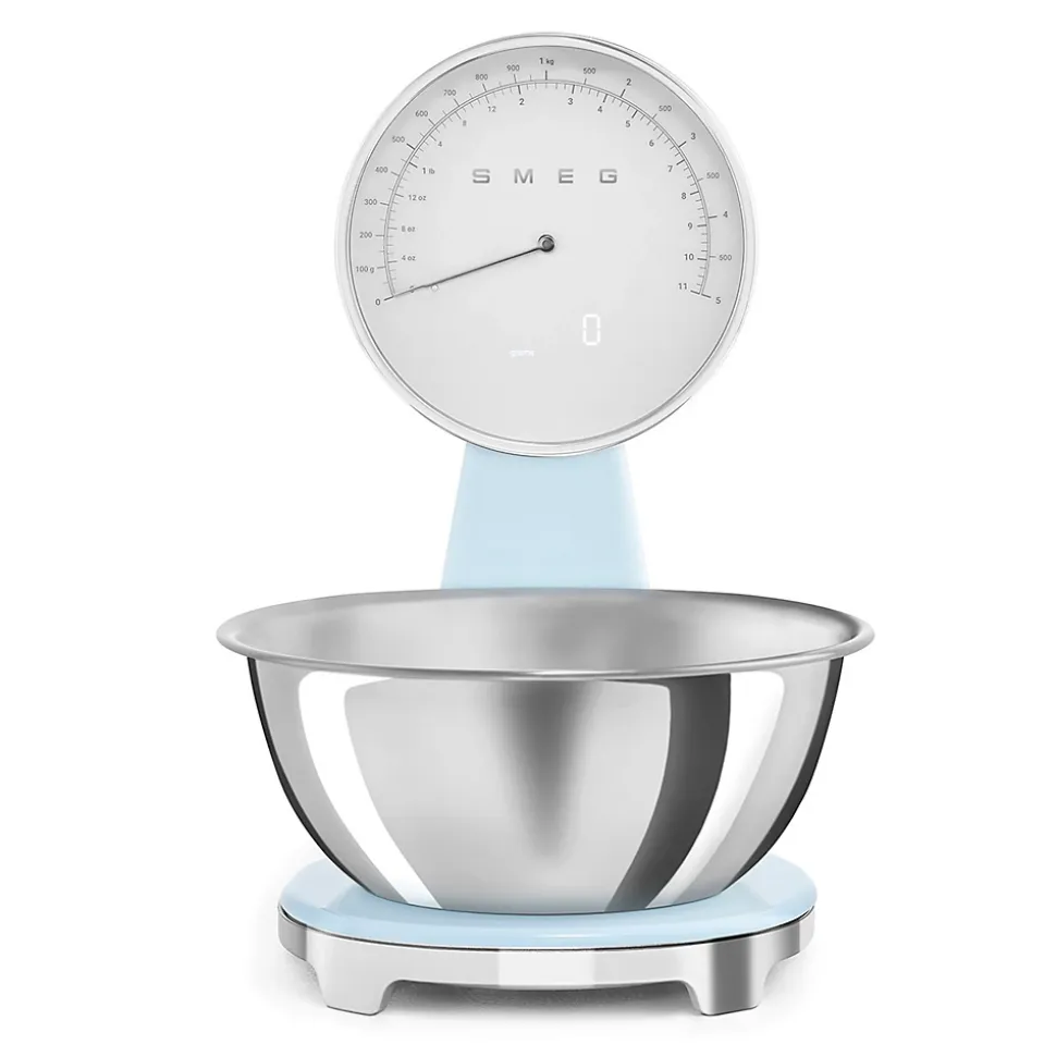 Balance de cuisine électronique 5kg-1g bleu azur Smeg KSF01PBWW
