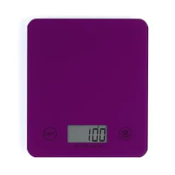 Balance de cuisine électronique violette DOM351VI - Capacité 5 kg - ml ou g
