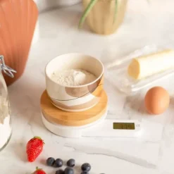 Balance de cuisine LIVOO DOM466 dynamo 5 kg plateau bambou précision 1 g