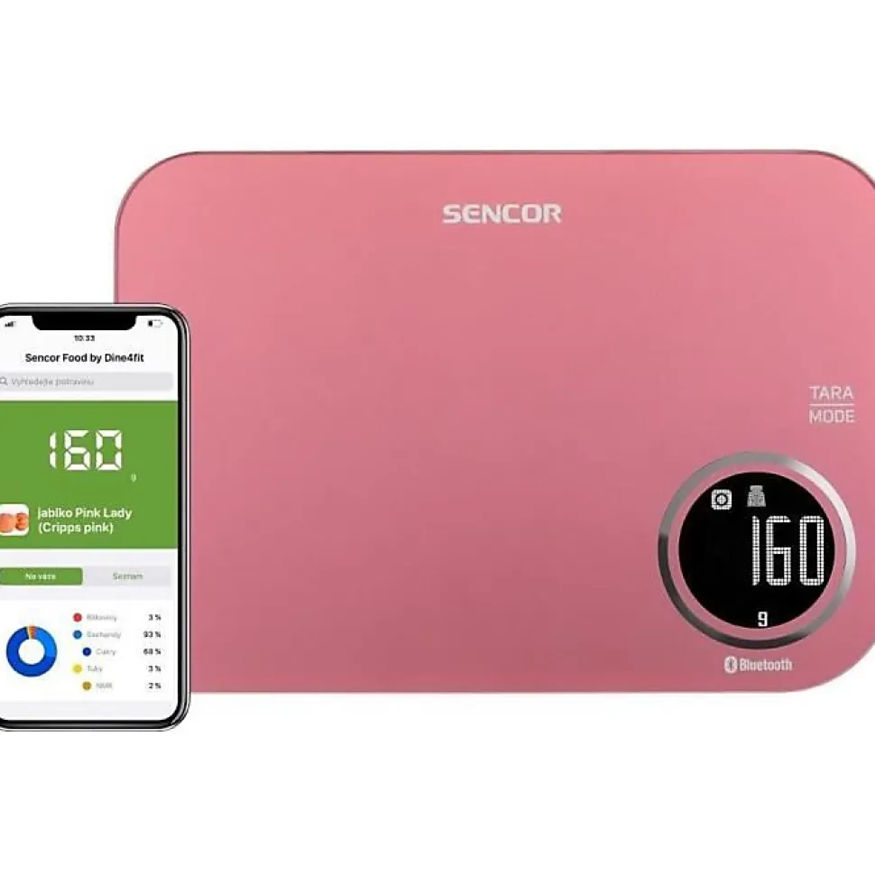 Balance de cuisine Sencor SKS 7074RD rouge précision 1 g capacité 5 kg