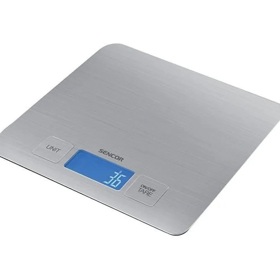 Balance de cuisine Sencor SKS 5400 argent inox 5 kg ultra mince 14 mm