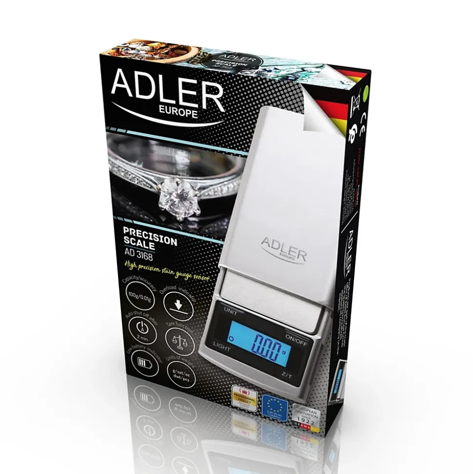 Balance de précision Adler AD 3168 - 100g / 0,01g - Ecran LCD