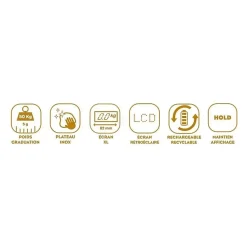 Balance professionnelle - LBP 50 Professional - USB - Gris - LITTLE BALANCE - Balance de cuisine - 50 kg