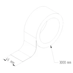 Bande de chant aspect bois grège GoodHome Kala L. 300 cm x l. 42 mm