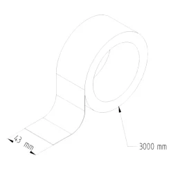 Bande de chant aspect bois blanc GoodHome Kabsa L. 300 cm x l. 42 mm