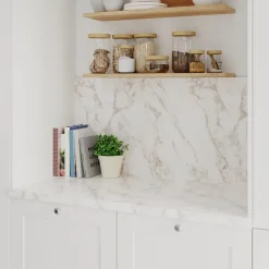 Bande de chant aspect marbre beige GoodHome Berberis L. 300 cm x l. 42 mm