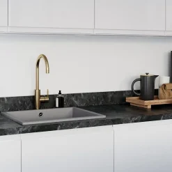 Bande de chant aspect marbre noir GoodHome Kala L. 300 cm x l. 42 mm