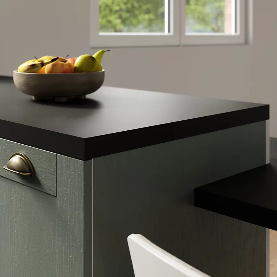 Bande de chant noir mat GoodHome Berberis L. 300 cm x l. 42 mm