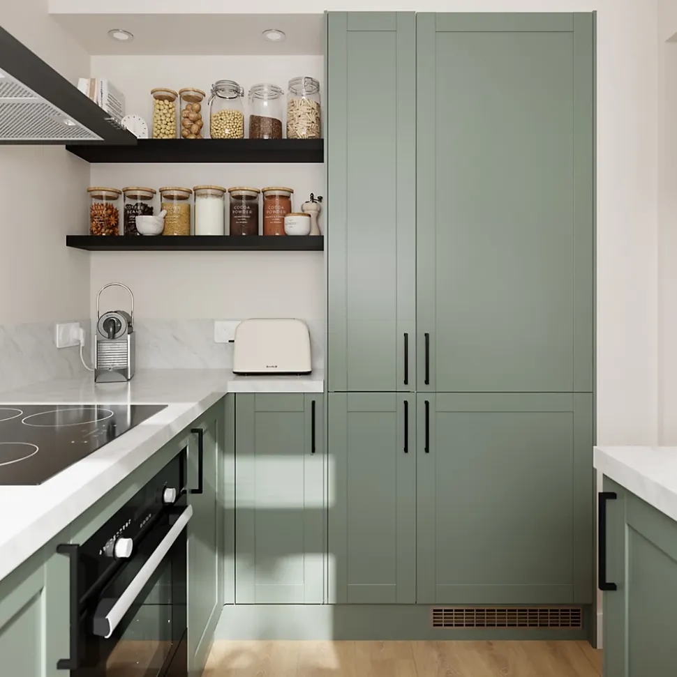 Bande de chant vert sauge GoodHome Ash L. 300 cm x l. 42 mm