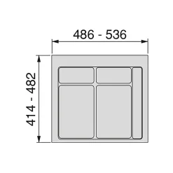 Base pour bacs de tri Recycle Pour module de 60 cm