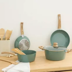 batterie de cuisine 7 pièces en aluminium forgé - Vert- 5five