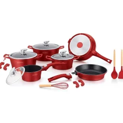 Batterie de cuisine 17 pièces Bordeaux Royalty Line RLES2014M-BUR