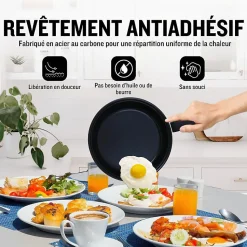 Batterie de cuisine 13 pieces avec cuilliere Noir Herzberg HG04241