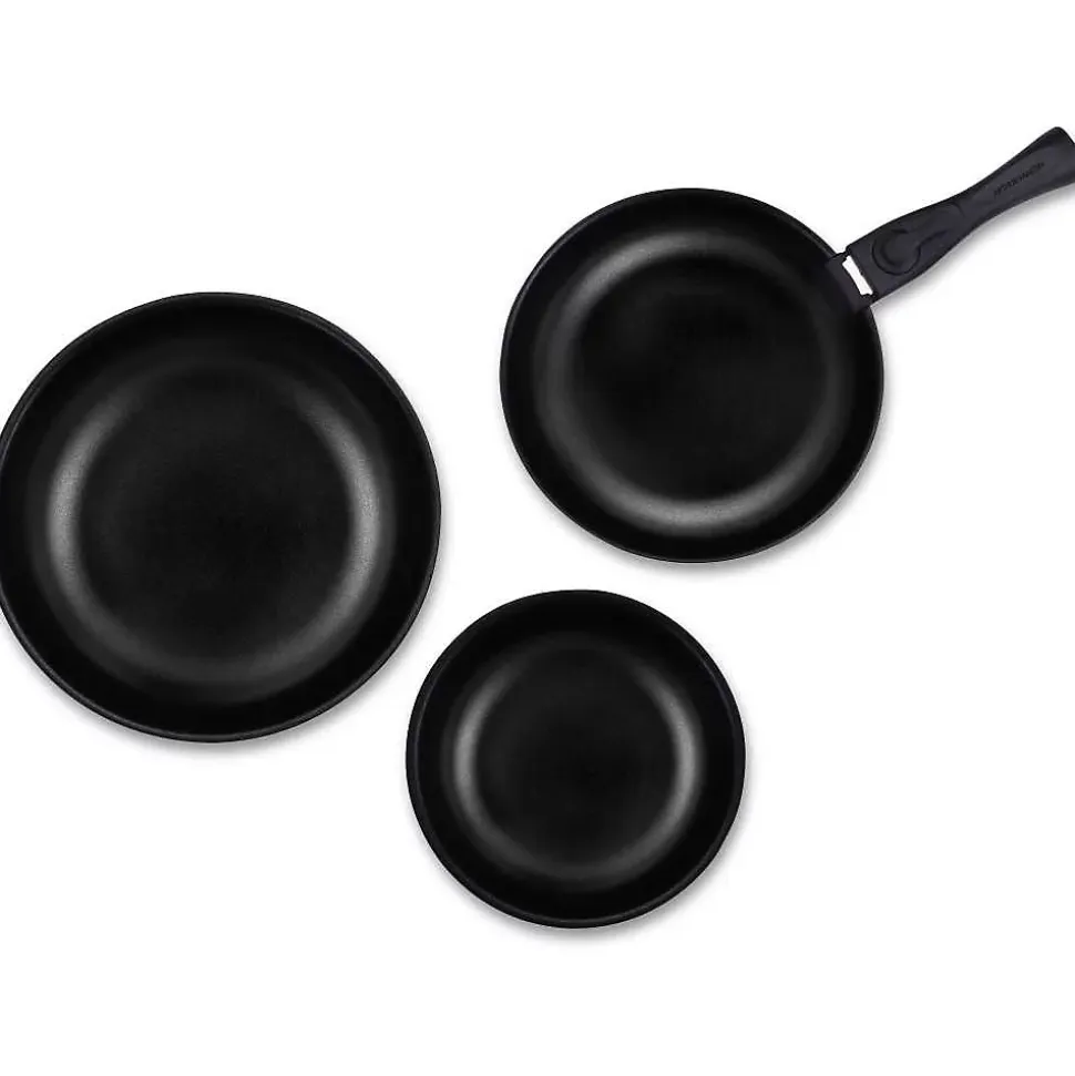 Batterie de cuisine - Tous feux dont induction - ARTHUR MARTIN - AM2991 - Aluminium revetement anti-adhésif - 10 pieces - Prune