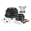 Batterie de cuisine - Tous feux dont induction - Arthur Martin - AM0530 - Aluminium - Anti-adhésif - 20 pieces - Poignée amovi