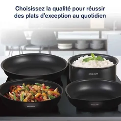 Batterie de cuisine - Tous feux dont induction - Arthur Martin - AM0530 - Aluminium - Anti-adhésif - 20 pieces - Poignée amovi