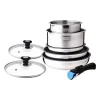 Batterie de cuisine Arthur Martin AM2493 8 pieces - Acier Inoxydable - Poignée amovible - Tous feux dont induction