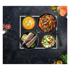 Batterie de cuisine Arthur Martin AM3950 16 pieces - Aluminium - Poignée amovible - Tous feux dont induction