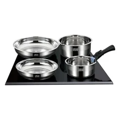 Batterie de cuisine induction - Arthur Martin - AM2238 - Acier inoxydable - 10 pieces - Poignée amovible - Tous feux dont induc