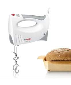 Batteur - BOSCH - MFQ3530 - 450 W - 5 vitesses - 2 fouets / 2 crochets pétrisseurs inox - Blanc / Gris