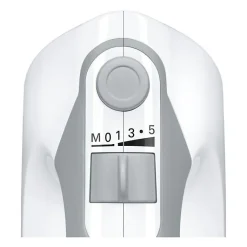 Batteur Bosch - MFQ36440 - 450 W - 5 vitesses - 2 fouets / 2 crochets pétrisseurs inox - Bol gradué avec couvercle - Blanc / G