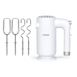 Batteur électrique - LIVOO - 250 W - 5 vitesses et fonction turbo - Blanc
