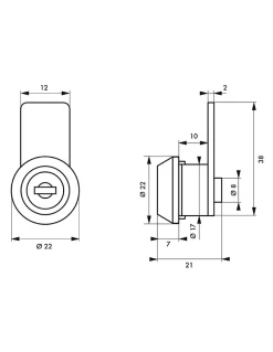 Batteuse avec came pour boîte aux lettres - Nickel - THIRARD - 00117914