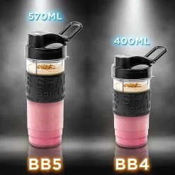 BB4 Bouteille de 400 ml Compatible avec les mini blenders Duronic BL510 et BL520 A emporter partout avec soi Duronic