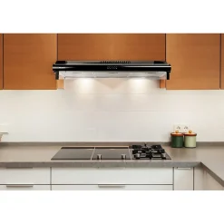 BELDEKO - Hotte Casquette / Visière 90 cm coloris noir 420 m3/h