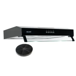 BELDEKO - Hotte Casquette / Visière RIVAGE 60 cm NOIR - 100W - 210 m3/h