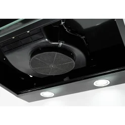 BELDEKO - Hotte Casquette / Visière 60 cm NOIR 240 m3/h 2 Filtres à charbon