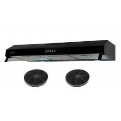 BELDEKO - Hotte casquette / visière Rivage 90 Cm - NOIR - Double moteur - 200W - 438 m3/h