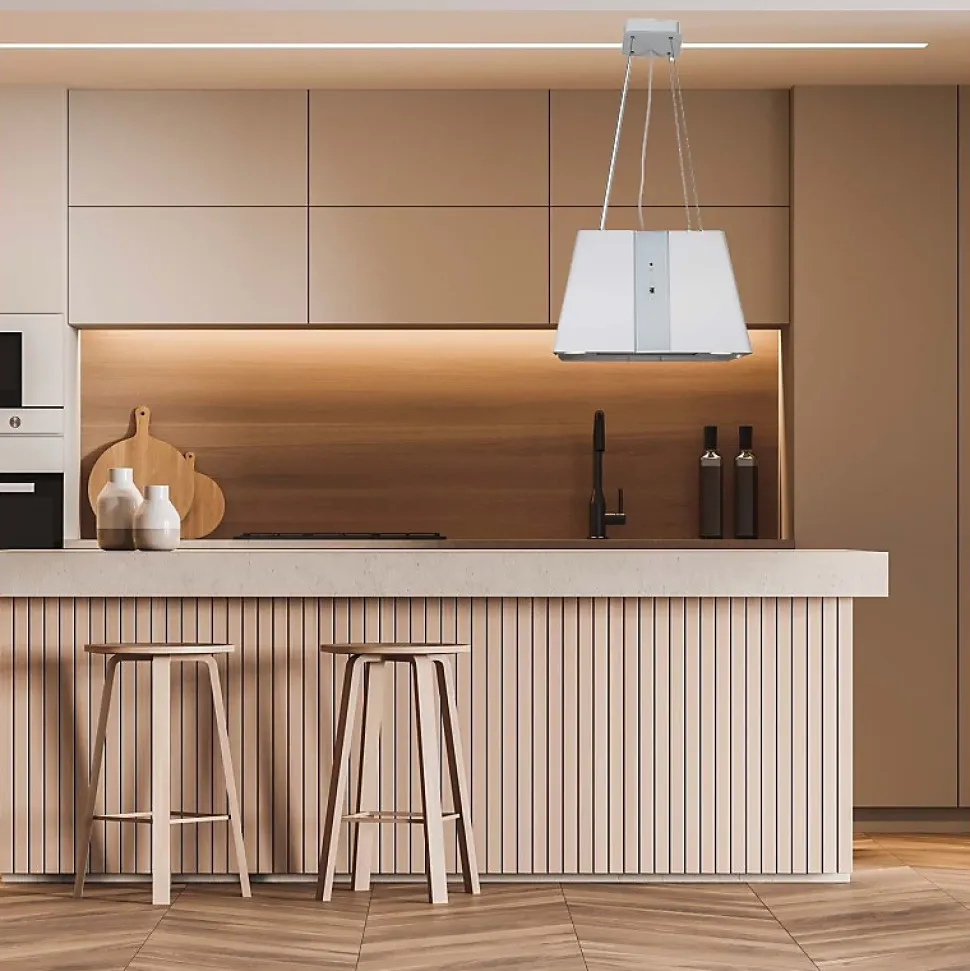 BELDEKO - Hotte Ilot APODIS - Blanc - 200W - 720 m3/H