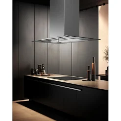 BELDEKO - Hotte îlot aspirante 90 cm INOX - Minuteur - Débit 556 m3/h - 3 vitesses - LUDIA 90 XS