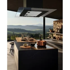 BELDEKO - Hotte îlot aspirante 90 cm NOIR - Minuteur - Débit 556 m3/h - 3 vitesses - LUDIA 90 BK