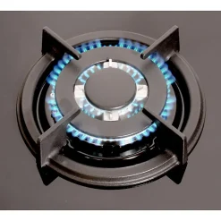 BELDEKO - Plaque de cuisson Gaz verre noir 3 foyers - Gaz ville et bouteille - grilles en fonte