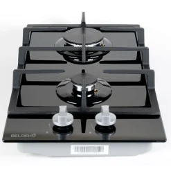 BELDEKO - Plaque De Cuisson 2 ZONES / VERRE NOIR - GAZ BOUTEILLE - 4000W