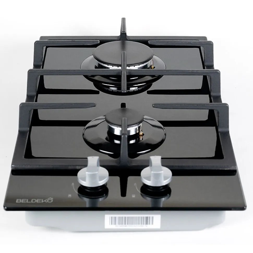 BELDEKO - Plaque De Cuisson 2 ZONES / VERRE NOIR - GAZ BOUTEILLE - 4000W