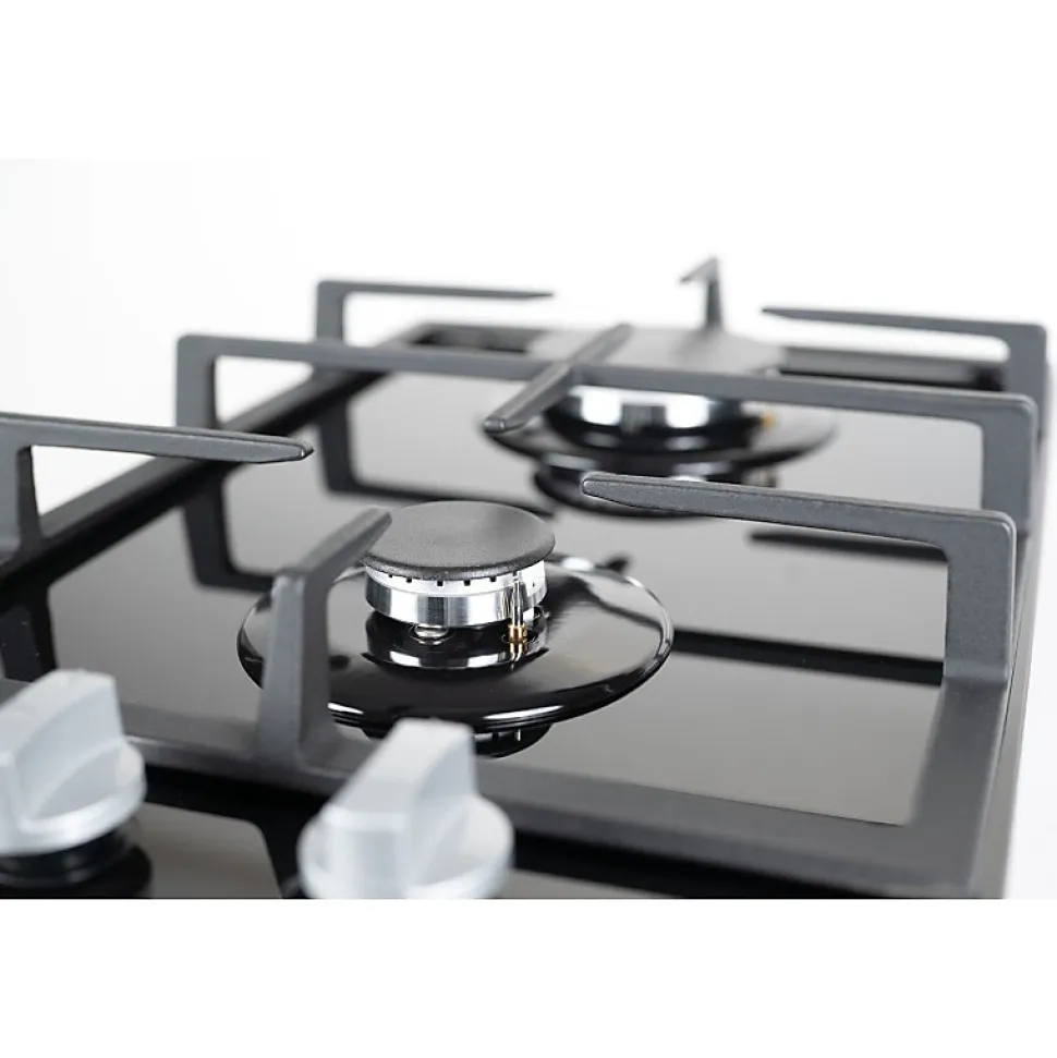 BELDEKO - Plaque De Cuisson 2 ZONES / VERRE NOIR - GAZ BOUTEILLE - 4000W