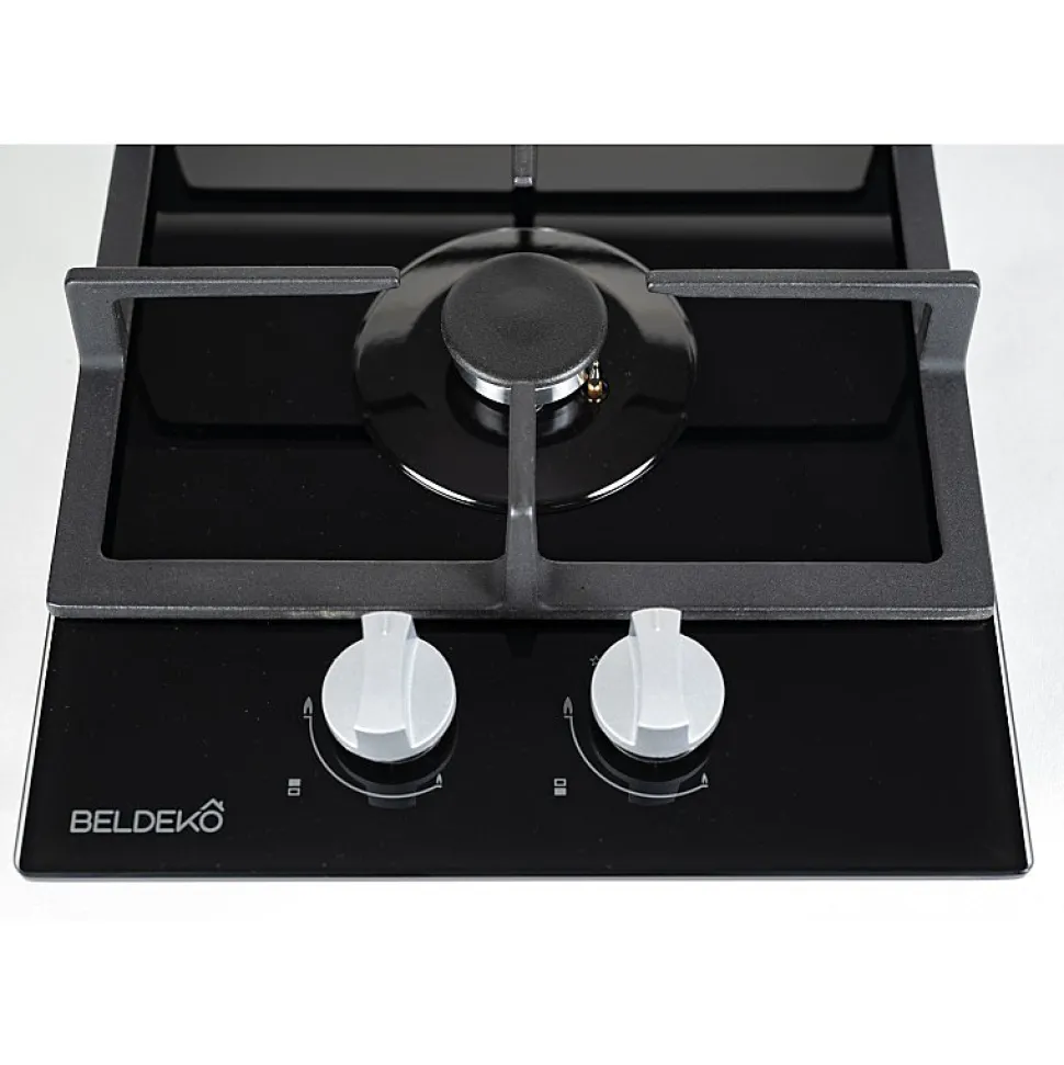 BELDEKO - Plaque De Cuisson 2 ZONES / VERRE NOIR - GAZ BOUTEILLE - 4000W