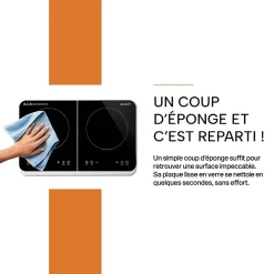 BELDEKO - Plaque Induction Portable de 3500W, sensitive, 10 niveaux de puissance, minuterie, posable