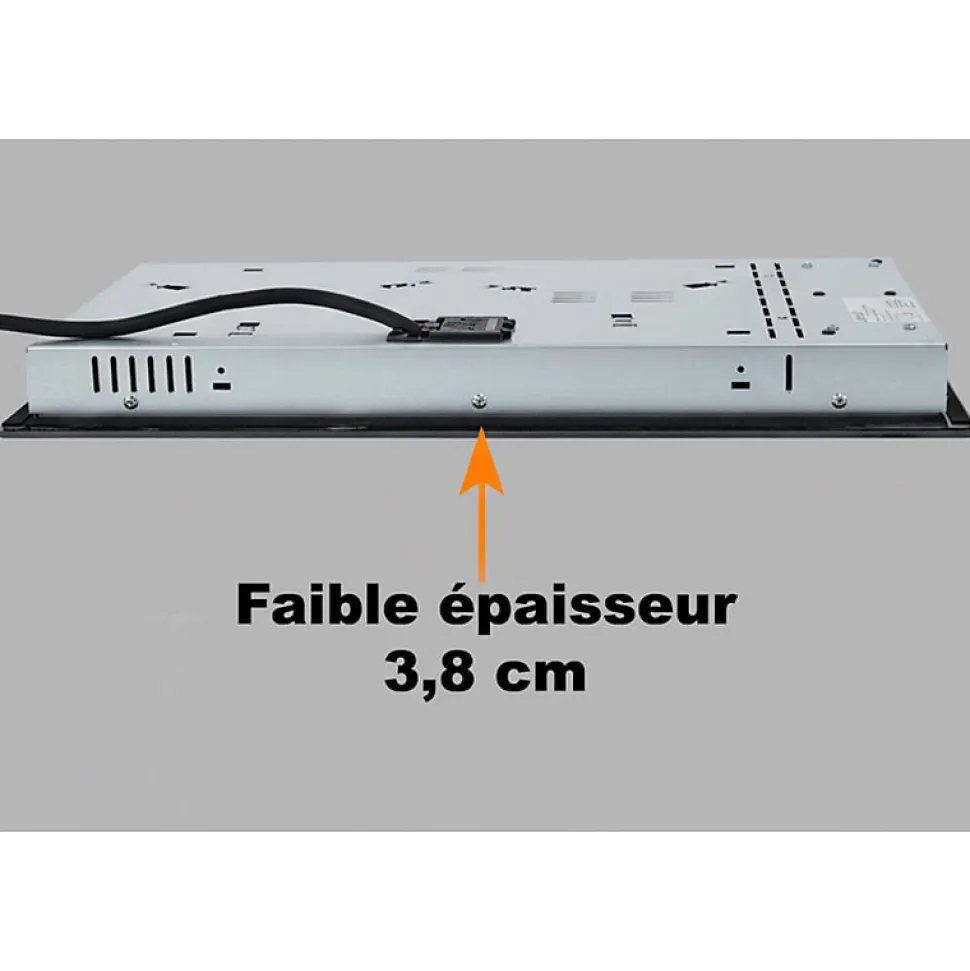 BELDEKO - Plaque Vitrocéramique 2 foyers 3000W - Minuteur, commande tactile