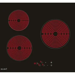 BELDEKO - Table de cuisson Vitrocéramique 3 foyers - Encastrable, Minuteur multi-zones Seulement 4,6 cm d'Épaisseur