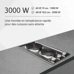 BELDEKO - Table de cuisson électrique 2 zones - BTEM2Z-C02IX