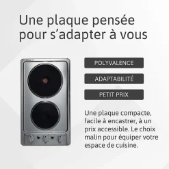 BELDEKO - Table de cuisson électrique 2 zones - BTEM2Z-C02IX