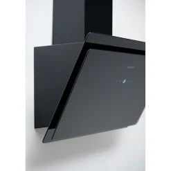 BELDEKO Hotte Inclinée NOIR 60 cm 455 m3/h - Hotte Silencieuse - Recyclage ou Evacuation