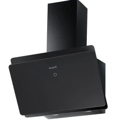 BELDEKO Hotte Inclinée NOIR 60 cm 455 m3/h - Hotte Silencieuse - Recyclage ou Evacuation