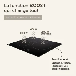 BELDEKO Plaque de Cuisson 3 foyers Induction 5800 WATTS - Grand feu de 280 mm
